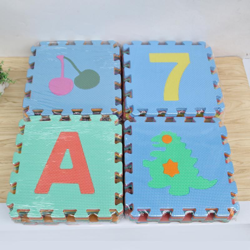 Kids Education Alphabet Numbers - แผ่นรองคลานสำหรับเด็ก ทำจากโฟม PE ปลอดสารพิษ ลายตัวอักษรและตัวเลข แผ่นรองเล่นเสริมพัฒนาการสำหรับเด็ก