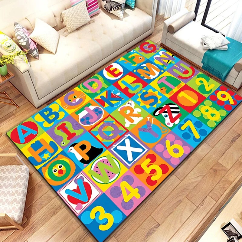 Kids Education Alphabet Numbers - พรมเรียนรู้ตัวอักษร ABC ตัวเลข สัตว์ รูปทรง ของเล่นเสริมพัฒนาการเด็ก