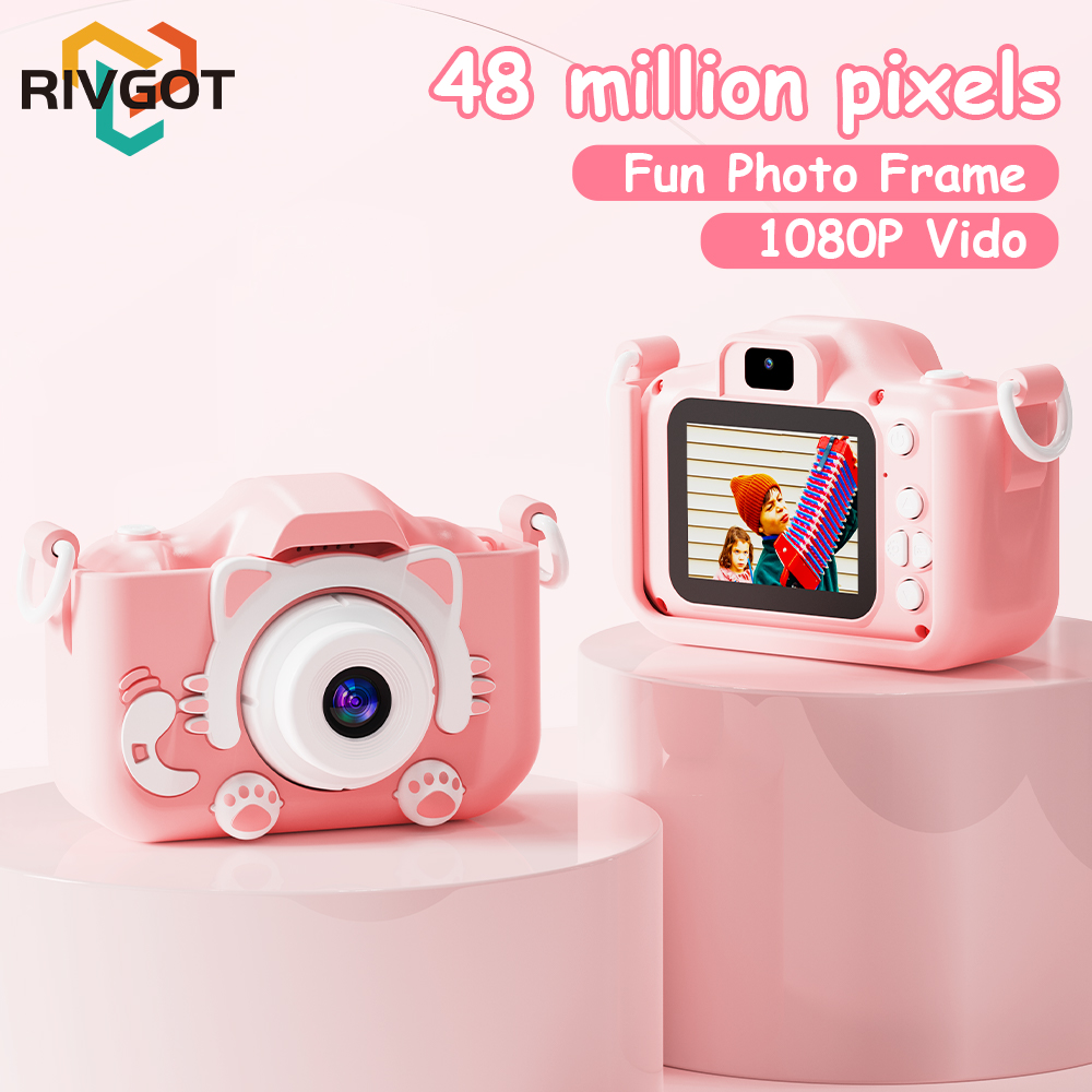 Kids Education Video - กล้องเด็กสําหรับสาว 1080P HD เด็กวัยหัดเดินกล้องบันทึกวิดีโอดิจิตอลสําหรับวันเกิดพร้อมการ์ด SD 32GB