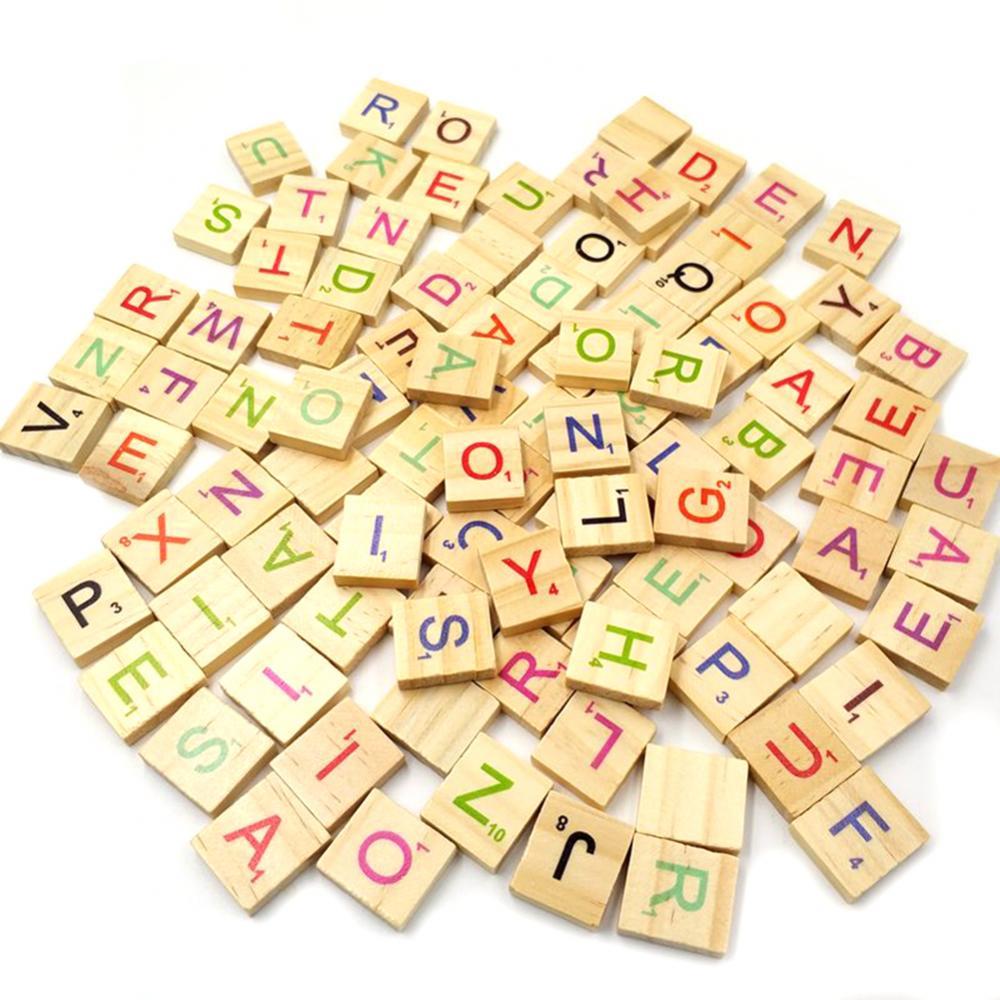 100Pcs ไม้ภาษาของเล่นตัวอักษรจ - Kids Education Alphabet Numbers บทวิจารณ์และราคา