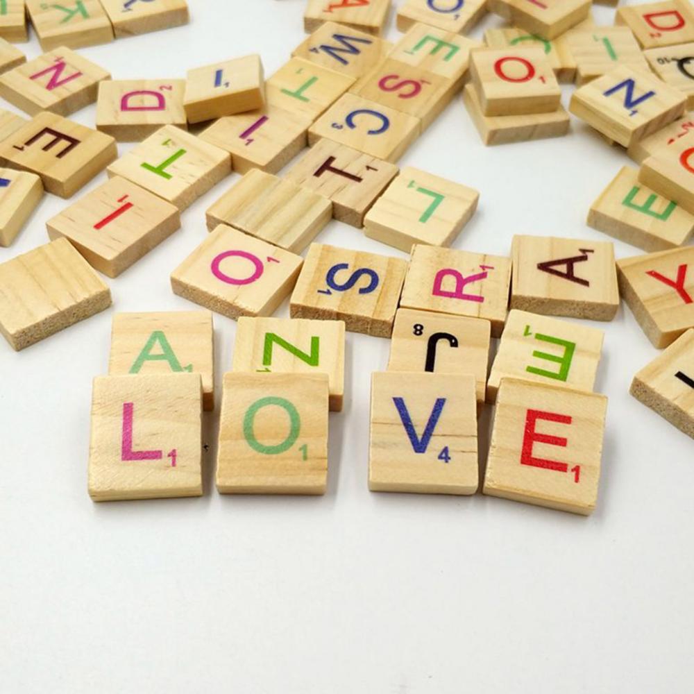 100Pcs ไม้ภาษาของเล่นตัวอักษรจ - Kids Education Alphabet Numbers บทวิจารณ์และราคา