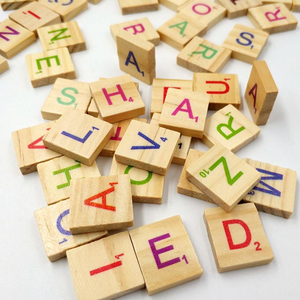 100Pcs ไม้ภาษาของเล่นตัวอักษรจ - Kids Education Alphabet Numbers บทวิจารณ์และราคา
