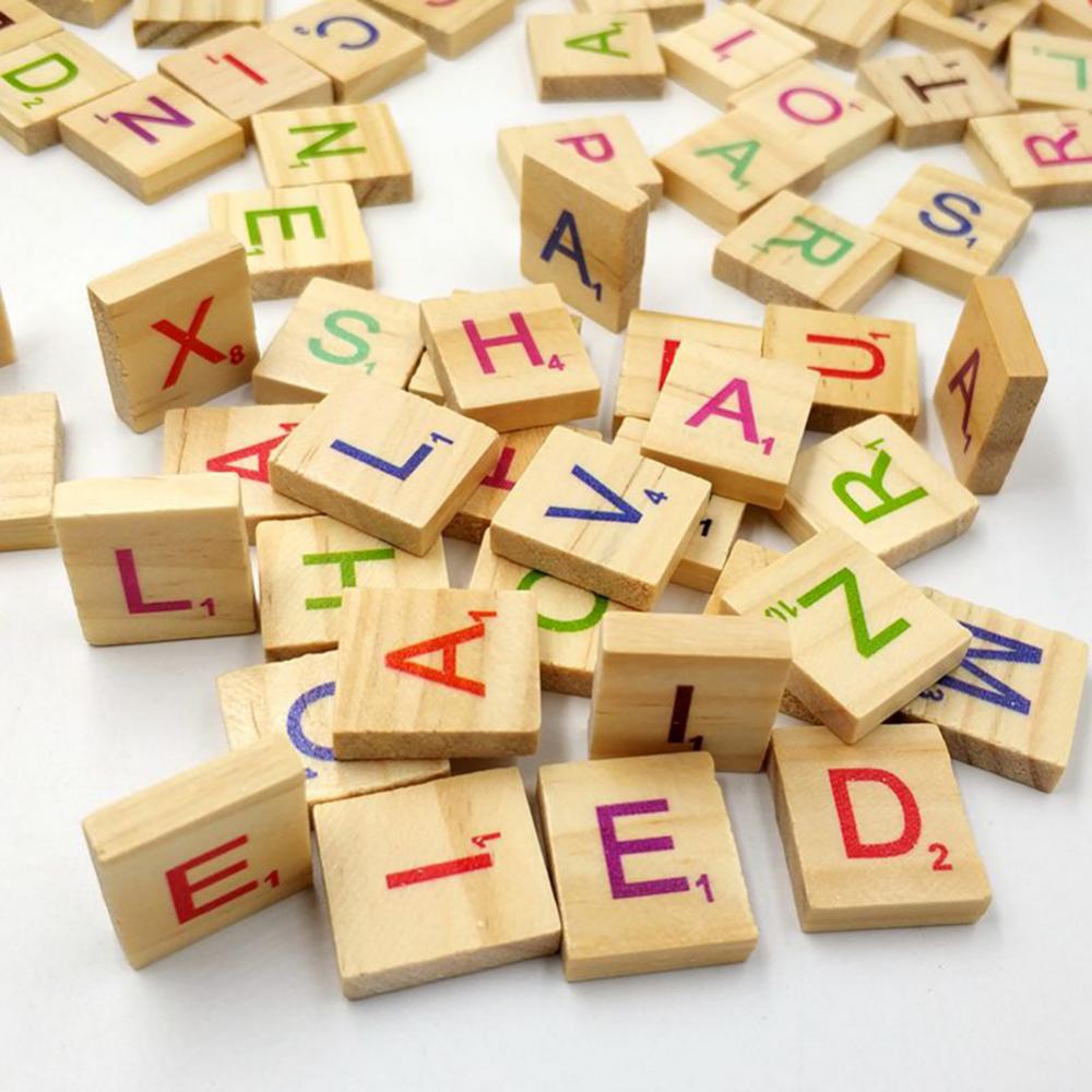 100Pcs ไม้ภาษาของเล่นตัวอักษรจ - Kids Education Alphabet Numbers บทวิจารณ์และราคา