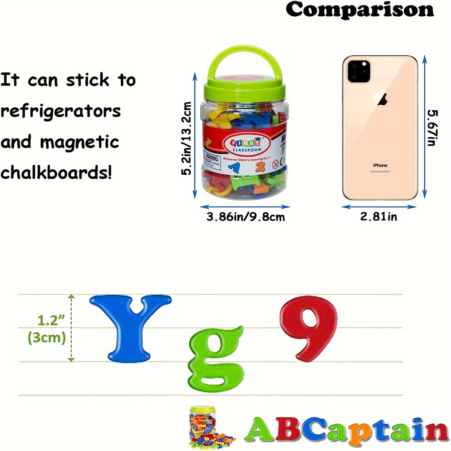ตัวอักษรแม่เหล็ก 78 ชิ้น ตัวเล - Kids Education Alphabet Numbers บทวิจารณ์และราคา