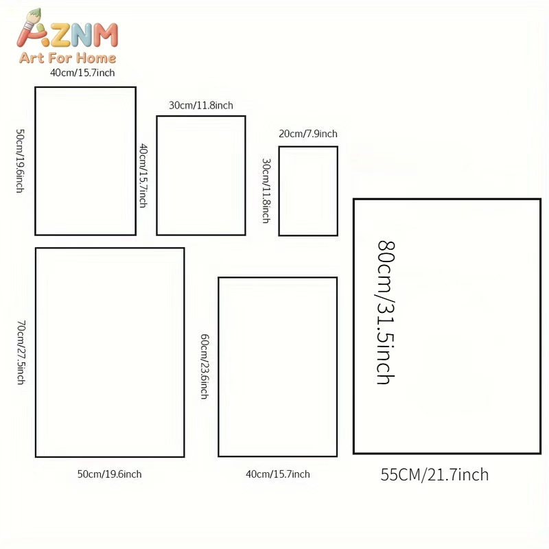 AZNM ศิลปะบนผืนผ้าใบแบบไม่มีกร - Kids Education Alphabet Numbers บทวิจารณ์และราคา